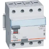 Legrand 411819 TX3 Fehlerstromschutzschalter 63A, 4-polig, 100mA, Typ F-G, 400VAC, 4TE