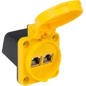 Pce 12k452-0e Datenanbaud. m. Klappd. 2Ö+2xRJ45 Modul