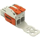 Wago 832-1102/312-000 1-Leiter-Federleiste,Hebel,Push-in CAGE CLAMP,lichtgrau 8321102312000 - 10 Stück