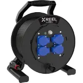 Pce 9350160-p Kabeltrommel XREEL 310 4xSSD nat 50m 3G1,5 H07RN-F schwarz BA K2 IP54 9350160p