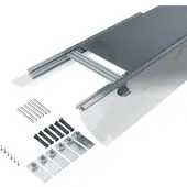 Hager BKF300065 Bodenkanal estrichbündig mit Folie Stahlblech BKF 300x(65-110)mm - 2 Meter