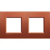 Legrand LNA4802M2RK Abdeckrahmen LIVINGLIGHT: 2-fach, 2 + 2 Module, Farbe: Brick