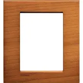 Legrand LNA4803LCA Abdeckrahmen LIVINGLIGHT für Kompaktinstallation, 3-modulig, Farbe: Kirsche