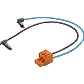 Hager KU9S46GBZ BKE-Spgsabgriff, univers Z, 460mm, sw/bl, Stecker-Buchse, 10 Stück
