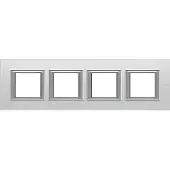 Legrand HA4802M4HVSA Abdeckrahmen AXOLUTE: 4-fach, 2 + 2 + 2 + 2 Module, Farbe: Glas Spiegelnd