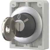 Eaton 187069 Schlüsseltaste, Flat Front, tastend, 3 Stellungen, Schlüssel abziehbar: 0, Frontring Metall M30C-FWS3
