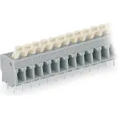 Wago 257-436 Leiterplattenklemme,Drücker,2,5 mm2,grau 257436 - 5 Stück