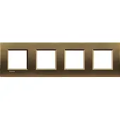 Legrand LNA4802M4BZ Abdeckrahmen LIVINGLIGHT: 4-fach, 2 + 2 + 2 + 2 Module, Farbe: Bronze