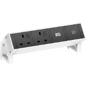 Bachmann DESK2 2xUK 1xUSB C 30W 0,2m GST18 RAL9010