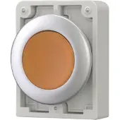 Eaton 182924 Leuchtdrucktaste, RMQ-Titan, flach, tastend, orange, unbeschriftet, Frontring Metall M30C-FDL-A