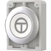 Eaton 182963 Drucktaste, RMQ-Titan, flach, tastend, weiß, beschriftet, Frontring Metall, EIN/AUS M30C-FD-W-X11