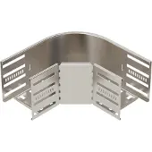 Obo Bettermann OBO 6036860 Bogen 90° für Kabelrinne, horizontal 110x100 Edelstahl, rostfrei A2 1.4301 blank, nachbehandelt RB 90 110 A2