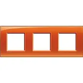 Legrand LNA4802M3OD Abdeckrahmen LIVINGLIGHT: 3-fach, 2 + 2 + 2 Module, Farbe: Orange