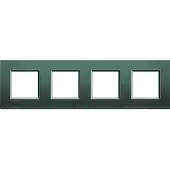Legrand LNA4802M4PK Abdeckrahmen LIVINGLIGHT: 4-fach, 2 + 2 + 2 + 2 Module, Farbe: Park