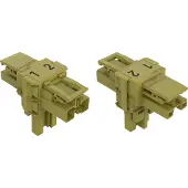 Wago 770-1602 T-Verteiler,2-polig,Kod. B,hellgrün 7701602 - 50 Stück