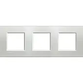Legrand LNA4802M3AG Abdeckrahmen LIVINGLIGHT: 3-fach, 2 + 2 + 2 Module, Farbe: Silber