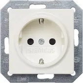 Siemens 5UB1518-0KK DELTA i-system SCHUKO-Steckdose mit erhöhtem Berühungsschutz, titanweiß, ohne Krallen 5UB15180KK - 10 Stück