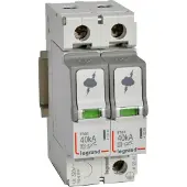 Legrand 412241 Überspannungsableiter Typ 2, 2+0 Schaltung, 230/400 VAC, Imax 40 kA, (Uc)320 VAC