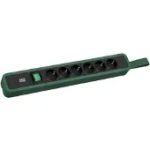 Bachmann 350.210 PRIMO 2 6xCEE7/3 1xSchalter mit Schlaufe 2m CEE7/7 RAL6028 350210