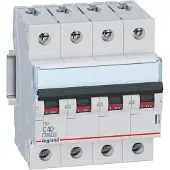 Legrand 404243 TX3 Leitungsschutzschalter C-Charakteristik, 40A, 3-polig+N, 10kA, 400VAC, 4TE