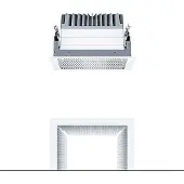 Zumtobel 60816134 LED Decken-Einbauleuchte PANOS EVO Q190H 19W 840 LDO FAL WH