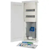 Eaton 302448 Hohlwand-Kleinverteiler, Hybrid, 5-reihig, 24TE, Stahlblechtür superflach WIFI KLV-60HWP-W-HY24-SF