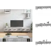 The Living Store TV-Schrank Betongrau 150x36x30 cm Holzwerkstoff