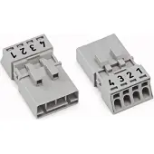 Wago 890-234 Stecker,4-polig,Kod. A,weiß 890234 - 50 Stück