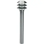 Albert 692256 Pollerleuchte Typ Nr. 2256 - Edelstahl, für 1 x Lampe, E27