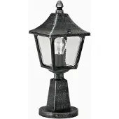 Albert Sockelleuchte A-252826, schwarz-silber, Aluguss, E27, IP44, 650x175mm
