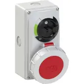 Pce 61252-6k CEE-Steckdose abschaltbar kompakt 32A 5p 6h IP66/IP67 Knock Out 612526k