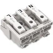 Wago 294-4093/3025-000 Netzanschlussklemme 3-polig ohne PE-Kontakt weiÃ
