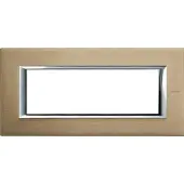 Legrand HA4806NX Abdeckrahmen AXOLUTE: 6 Module, Farbe: Titan, gebürstet