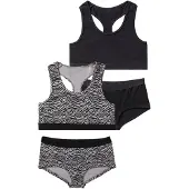 LASCANA Set: Bustier in schwarz / grau | Gr.: 170/176