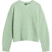 Superdry für Damen. W6110579A Jersey Brushed grün (M), Lässig, Acryl, Langarm