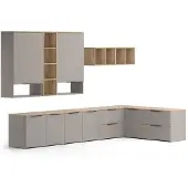 Vicco Wohnwand Wido Greige 9 Teile, Model 57464