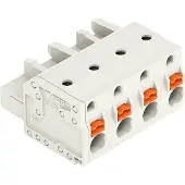 Wago 2721-204/026-000 1-Leiter-Federleiste,Drücker,Push-in CAGE CLAMP,lichtgrau 2721204026000 - 50 Stück