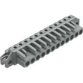 Wago 232-242/031-000 THT-Federleiste,abgewinkelt,Rastermaß 5 mm,grau 232242031000 - 25 Stück