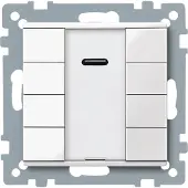 Schneider Electric Electric MTN617519 Taster 4fach plus mit IR-Empfänger, polarweiß glänzend, System M
