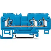 Wago 880-684/999-940 3-Leiter-Durchgangsklemme,4 mm2,mit Prüföffnung,blau 880684999940 - 100 Stück