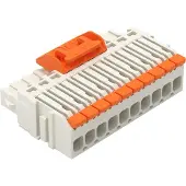 Wago 2734-1110/328-000 1-Leiter-Federleiste,Hebel,Push-in CAGE CLAMP,lichtgrau 27341110328000 - 50 Stück
