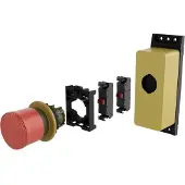 Eaton EP-401514 NOT-HALT-/NOT-AUS-Taste, RMQ-Titan, Pilzform, 30 mm, 1 Ö, Sichtverpackung zum Aufhängen M22-PV30-2FK01-FIY1-BVP EP401514