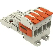Wago 832-1104/037-000/306-000 1-Leiter-Federleiste,Hebel,Push-in CAGE CLAMP,lichtgrau 8321104037000306000 - 5 Stück