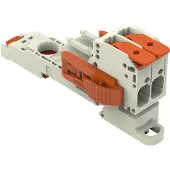 Wago 831-1102/038-000/306-000 1-Leiter-Federleiste,Hebel,Push-in CAGE CLAMP,lichtgrau 8311102038000306000 - 12 Stück