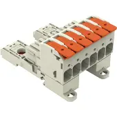 Wago 832-1106/306-000 1-Leiter-Federleiste,Hebel,Push-in CAGE CLAMP,lichtgrau 8321106306000 - 5 Stück