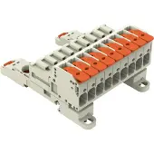 Wago 831-1209/306-000 1-Leiter-Stiftleiste,Hebel,Push-in CAGE CLAMP,lichtgrau 8311209306000 - 6 Stück