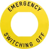 Schneider Electric Schild Ř60 für Not-Aus-Taster, mit ZBY9360M
