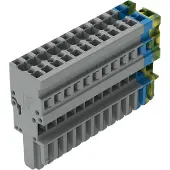 Wago 769-113/000-038 1-Leiter-Federleiste,CAGE CLAMP,4 mm2,grün-gelb/blau/grau 769113000038 - 10 Stück