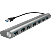 Logilink UA0308, USB 3.2 Gen 1 (3.1 Gen 1) Type-A, USB 3.2 Gen 1 (3.1 Gen 1) Type-A, 5000 Mbit/s, Grau, Aluminium, CE, RoHS