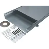 Hager BKWD600080 Bodenkanal estrichbündig mit Wanne/Dichtmöglichkeit Stahl BKWD 600x(80-120)mm - 2 Meter